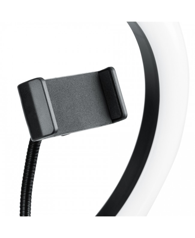 Gator Frameworks GFW-RINGLIGHTDSKTP Anello LED da tavolo con supporto smartphone per streaming, podcast e content creation Su...