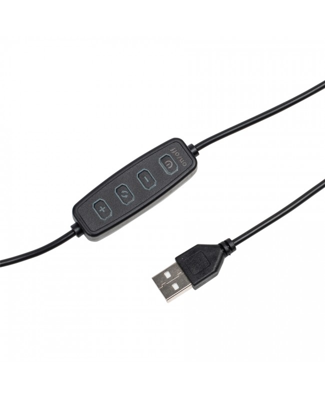 Gator Frameworks GFW-RINGLIGHTDSKTP Desktop LED ring with smartphone holder for streaming, podcasts and content creation Smar...