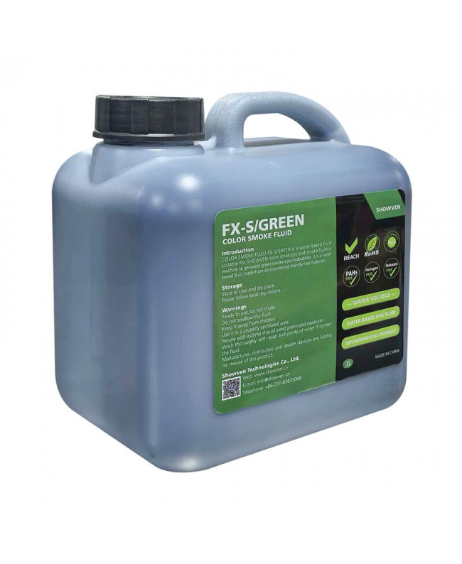 SHOWVEN FX-S/GREEN-color smoke fluid 3lx4 Fog Liquids