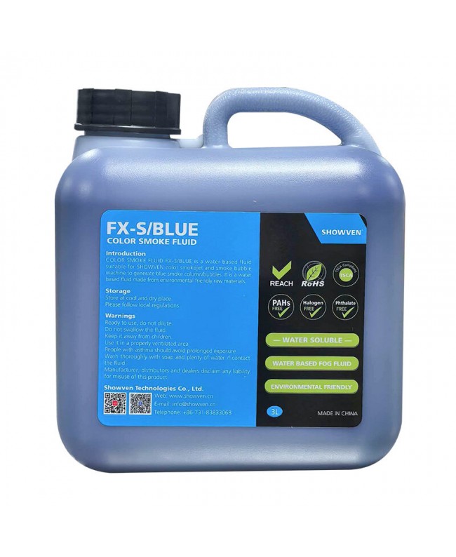 SHOWVEN FX-S/BLUE-color smoke fluid 3lx4