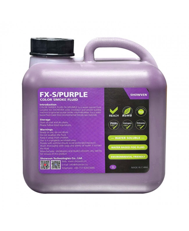 SHOWVEN FX-S/PURPLE-color smoke fluid 3lx4
