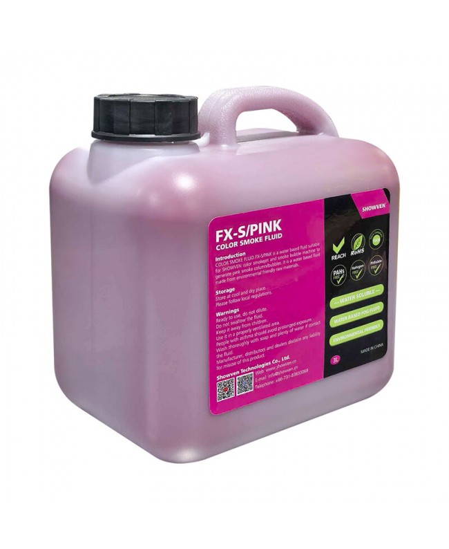 SHOWVEN FX-S/PINK-color smoke fluid 3lx4 Nebelflüssigkeiten