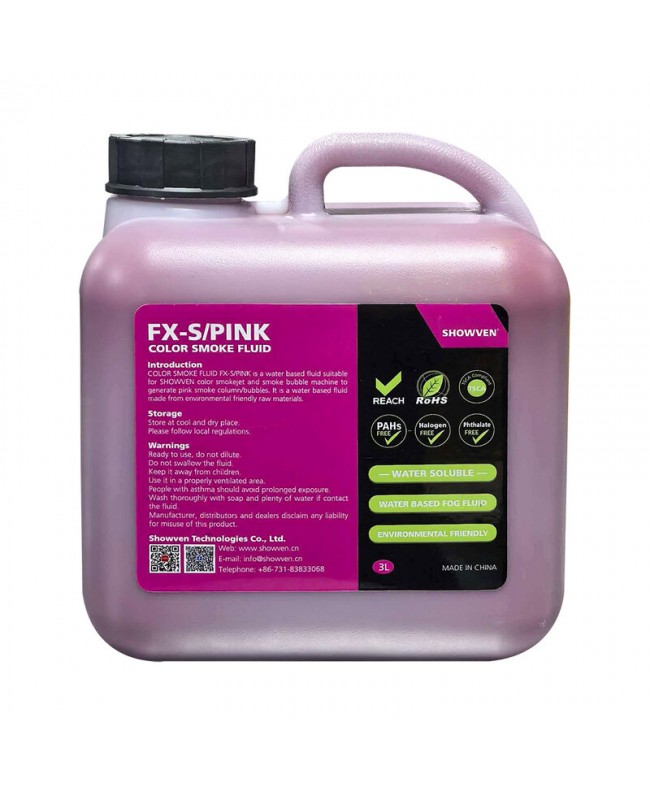 SHOWVEN FX-S/PINK-color smoke fluid 3lx4