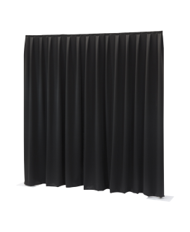 WENTEX P and D Curtain Dimout 260 g/m² Black - 330 x 400 cm (W x H) - pleated