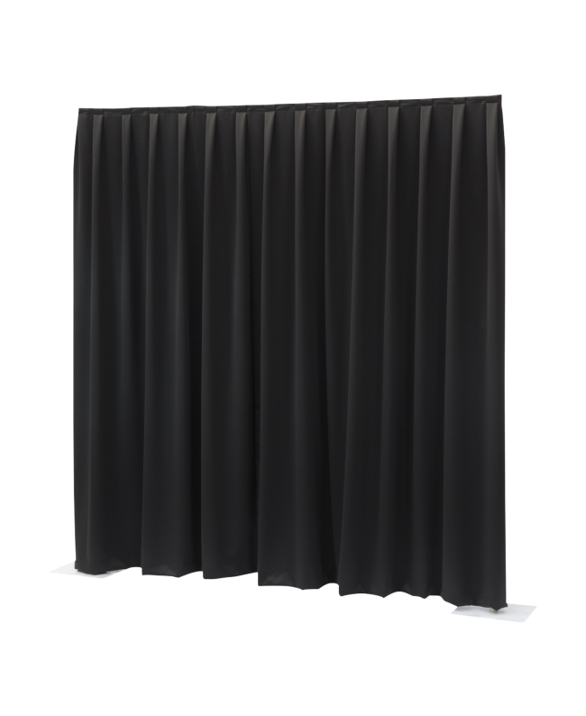 WENTEX P and D Curtain Dimout 260 g/m² Black - 330 x 400 cm (W x H) - pleated