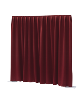 WENTEX P and D Curtain Dimout 260 g/m² Red - 330 x 300 cm (W x H) - pleated