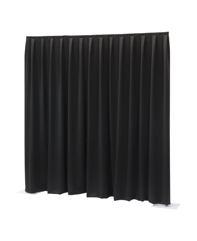 WENTEX P and D Curtain Molton 300 g/m² Black - 330 x 300 cm (W x H) - pleated