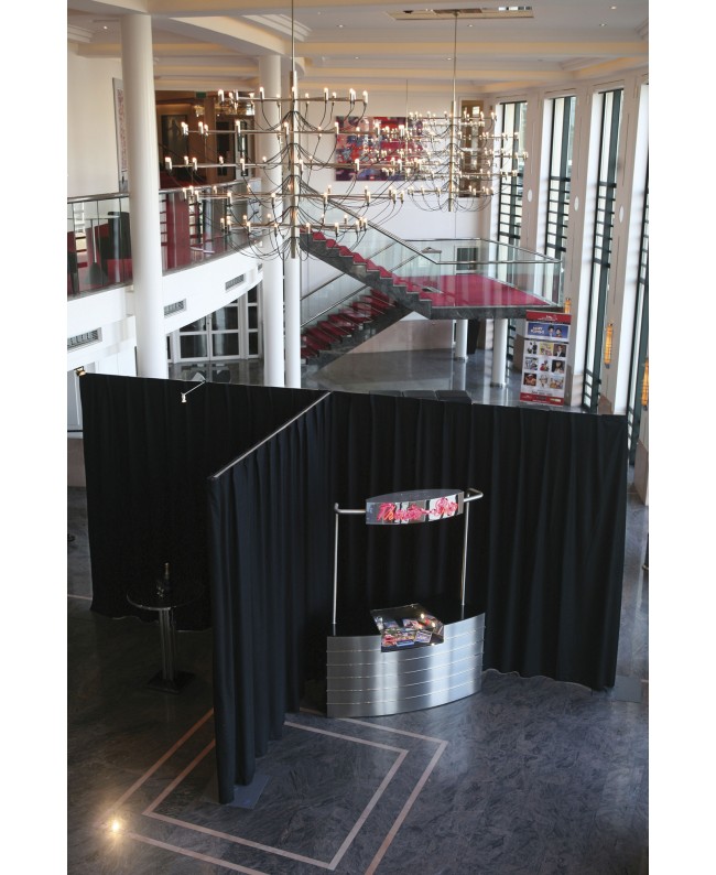 WENTEX P and D Curtain Molton 300 g/m² Black - 330 x 400 cm (W x H) - pleated