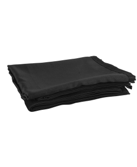 WENTEX P and D Curtain - Medium Gloss Satin Pleated, 300(w) x 180(h)cm, 165 gram/m², Black