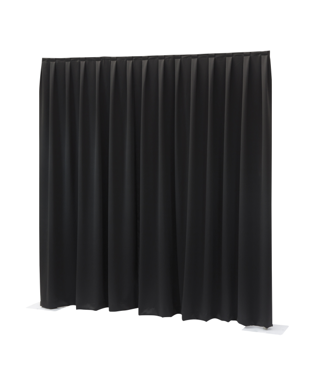 WENTEX P and D Curtain Dimout 260 g/m² Black - 330 x 300 cm (W x H) - pleated