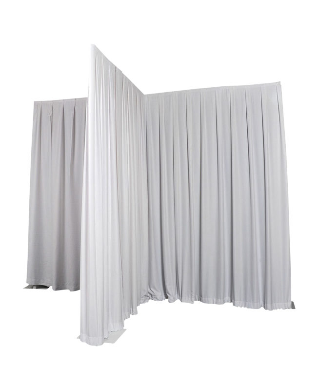WENTEX P and D Curtain MGS 175 g/m² White - 330 x 500 cm (W x H) - pleated