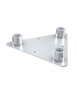 MILOS Pro-30 Triangle F Truss - Triangle Base Plate Female F (Prolyte Ø 27,8 mm compatible), Silver Truss Accessories