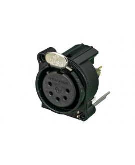 NEUTRIK NC5FBV-B XLR Chassis Connectors