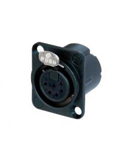 NEUTRIK NC6FD-LX-B Connettori a panello XLR