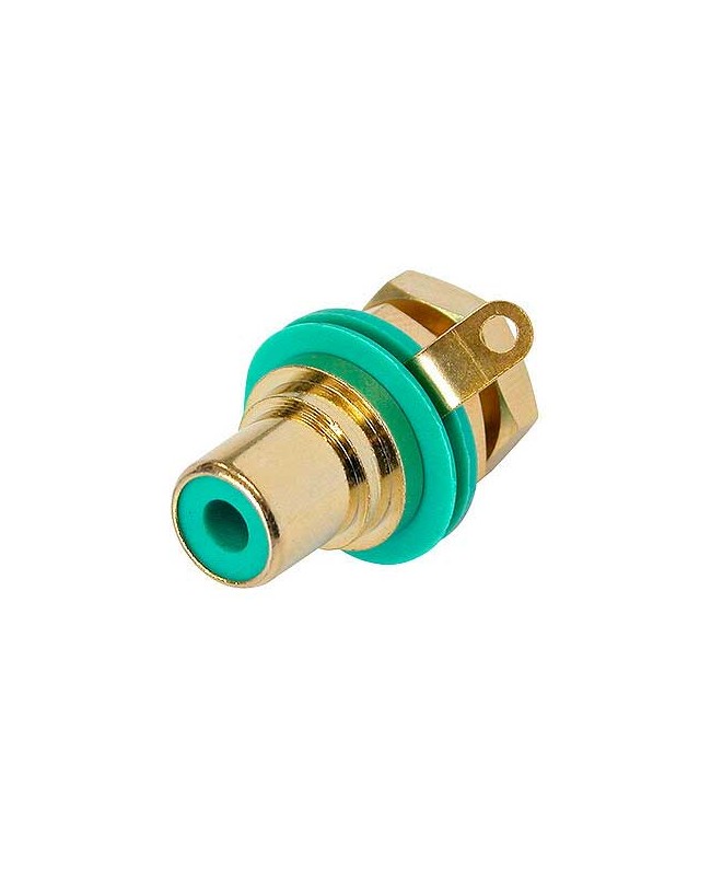 REAN NYS367-5 GREEN Phono (RCA) Chassis Connectors