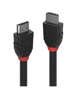 LINDY 0.5m High Speed HDMI Kabel, Black Line HDMI Monitor Kabel