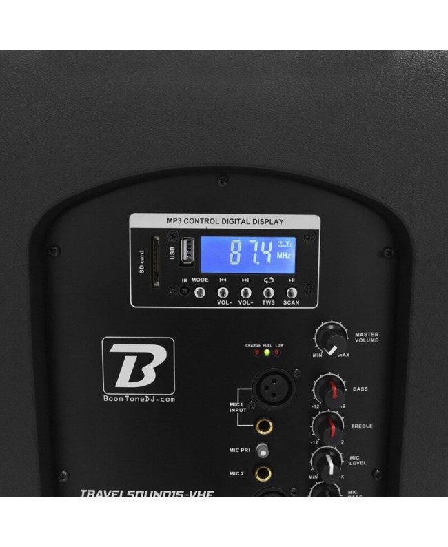 BoomTone DJ TRAVELSOUND15-VHF Battery powered PA
