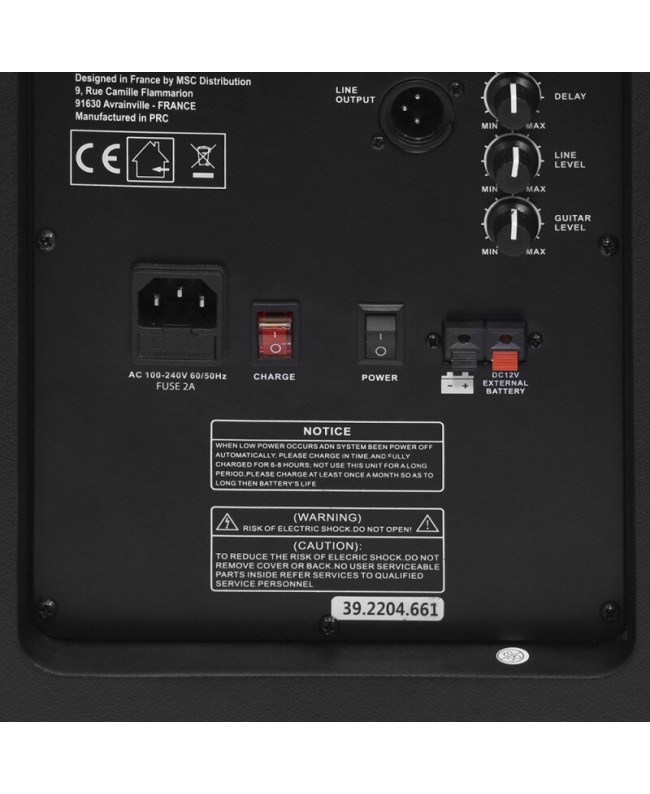 BoomTone DJ TRAVELSOUND15-VHF Akkubetriebene PA-Lautsprecher