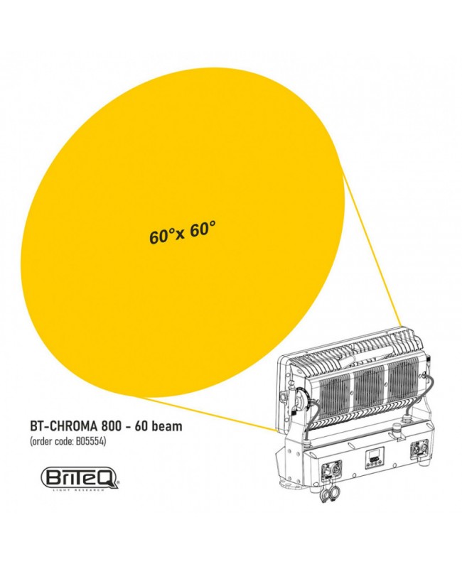 Briteq BT-CHROMA 800 - 60° beam Gelatine & cornici