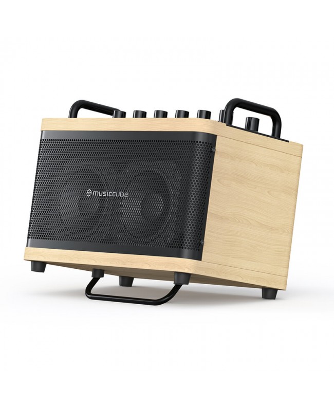 MUSICCUBE Tiny Box D2 - Oak Akkubetriebene PA-Lautsprecher
