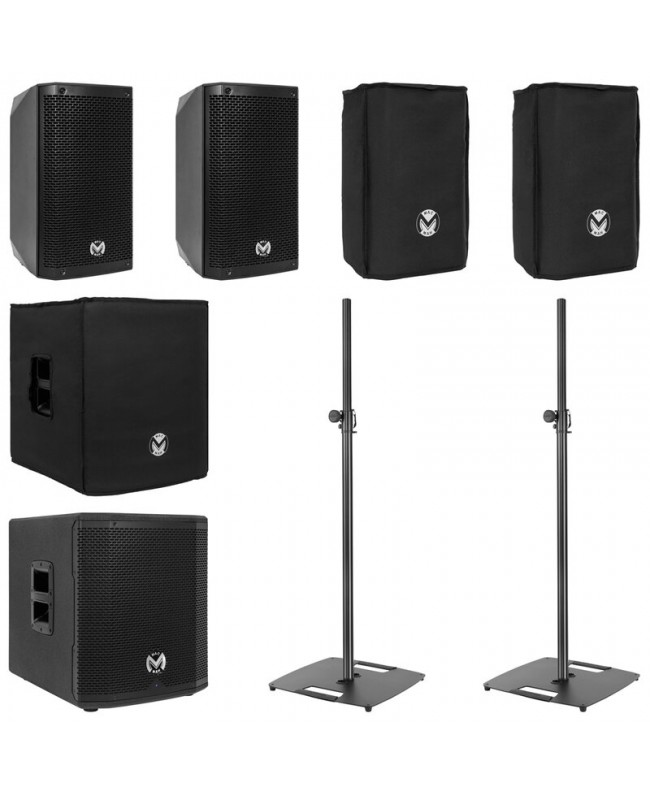 Mac Mah 2x AS 108 + AS 812 Sub + Cover + Stand Complete PA Systems