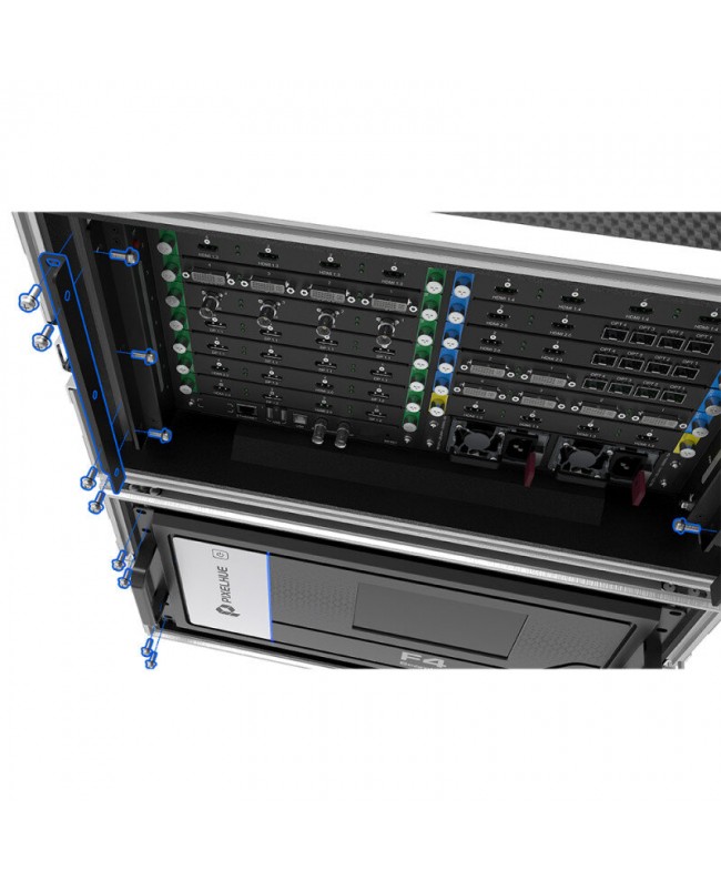 PIXELHUE F4 Mainframe with Flight Case Mixer e Switcher di produzione