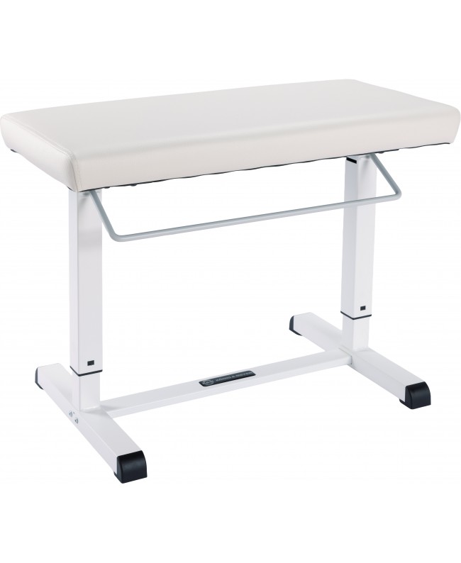 K&M 14080 Piano bench Uplift pure white imitation leather