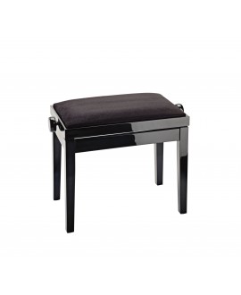 K&M 13901 Piano bench bench black glossy finish, seat black velvet
