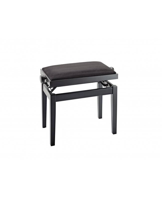 K&M 13900 Piano bench bench black matt finish, seat black velvet