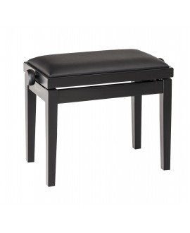 K&M 13910 Piano bench bench black matt finish, seat black imitation leather