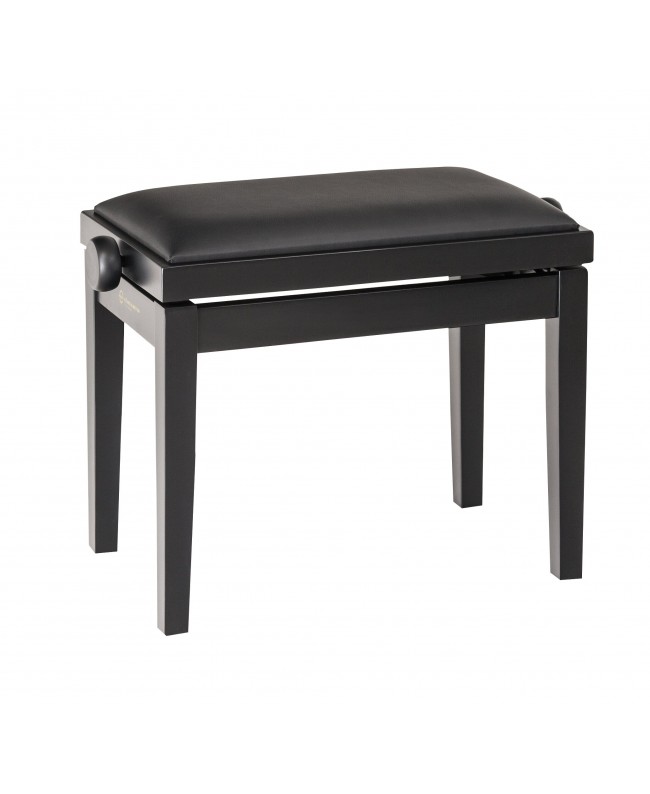 K&M 13910 Piano bench bench black matt finish, seat black imitation leather