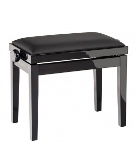 K&M 13911 Piano bench bench black glossy finish, seat black imitation leather