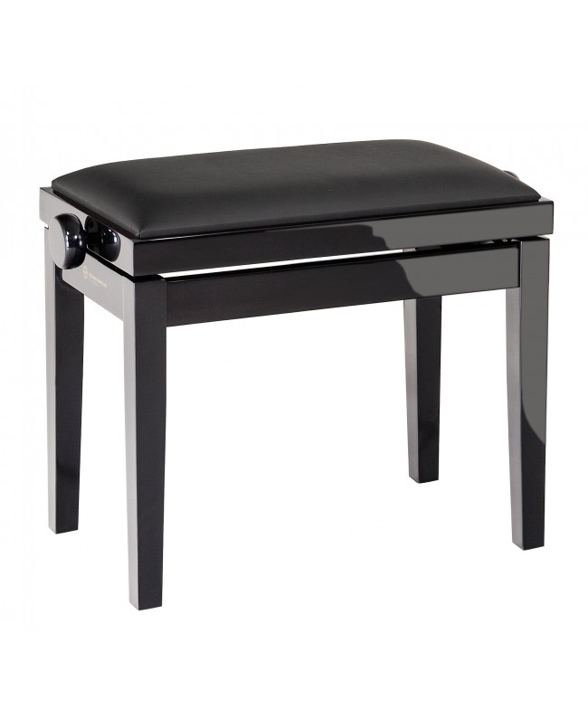 K&M 13911 Piano bench bench black glossy finish, seat black imitation leather