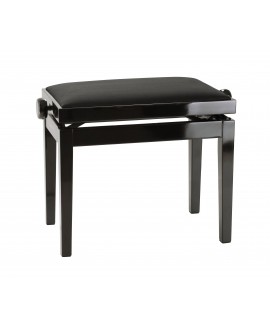 K&M 13961 Piano bench bench black glossy finish, seat black velvet