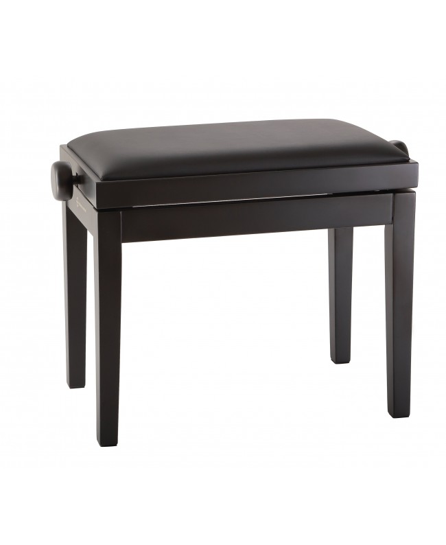 K&M 13970 Piano bench bench black matt finish, seat black imitation leather