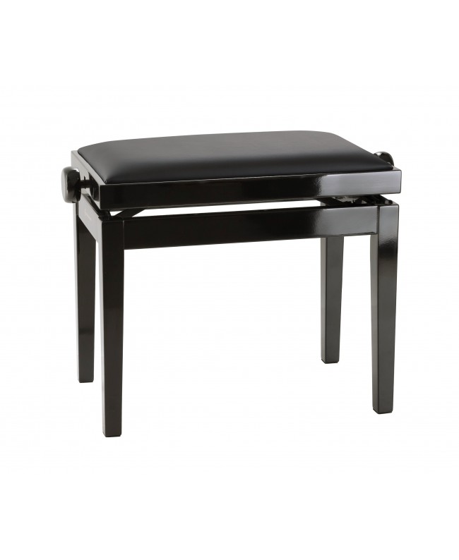 K&M 13971 Piano bench bench black glossy finish, seat black imitation leather