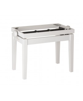 K&M 13710 Piano bench - wooden-frame white matt finish