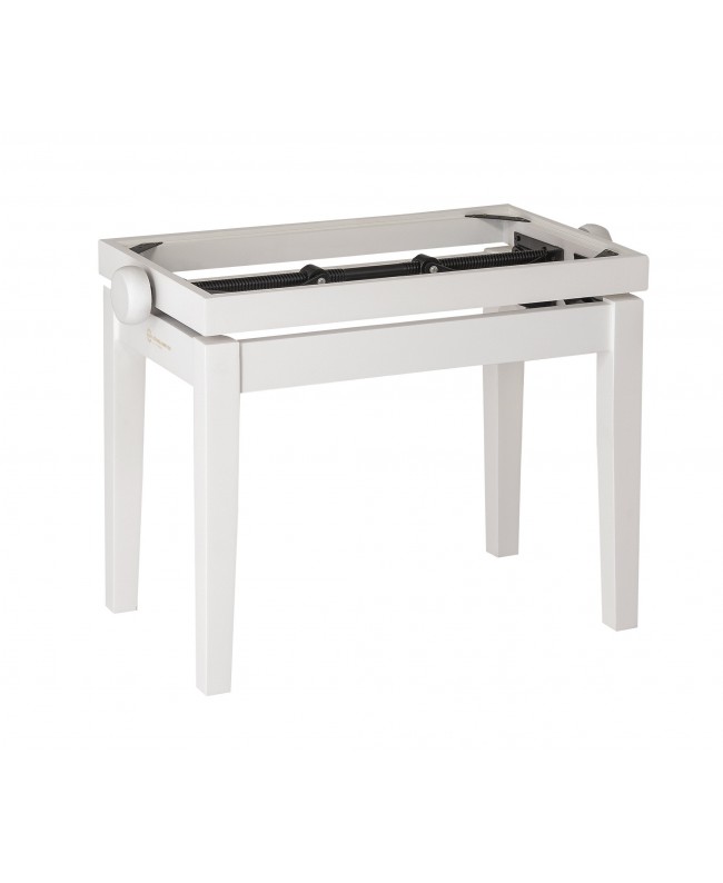K&M 13710 Piano bench - wooden-frame white matt finish
