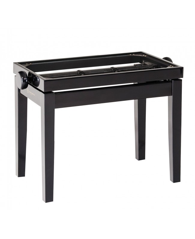 K&M 13701 Piano bench - wooden-frame black glossy finish