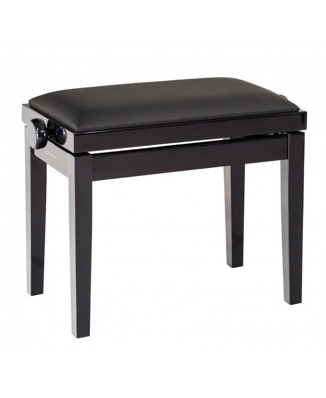 K&M 13701 Piano bench - wooden-frame black glossy finish
