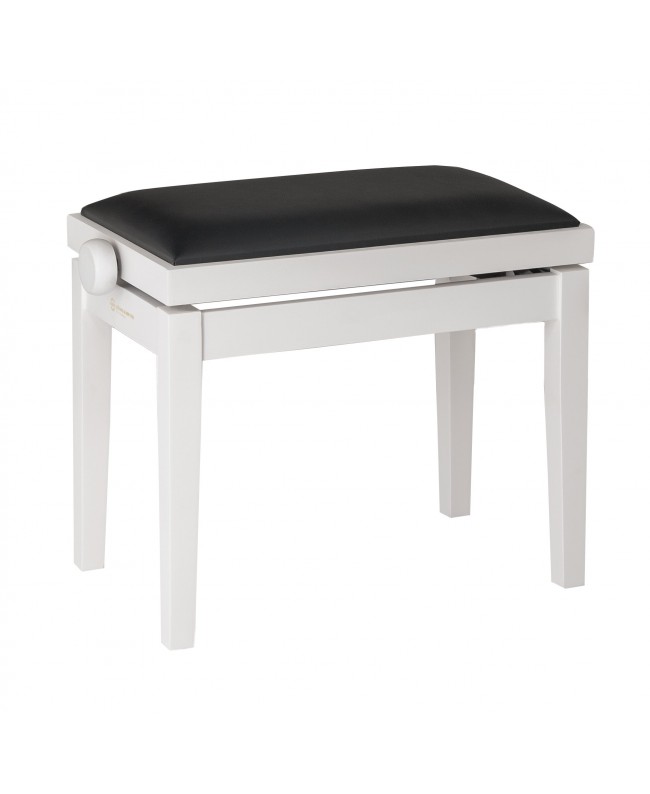 K&M 13710 Piano bench - wooden-frame white matt finish