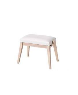 K&M 13946 Piano bench bench ash color, seat white velvet