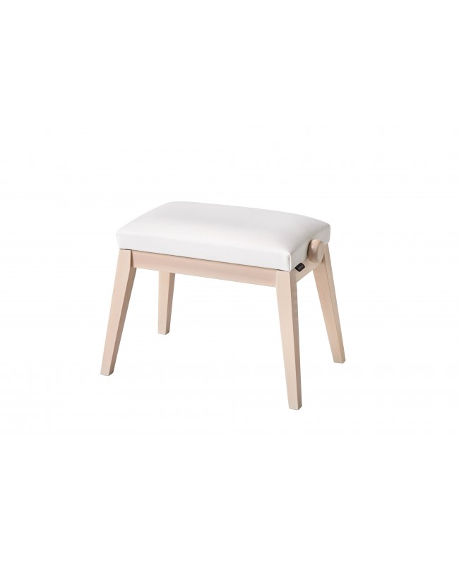 K&M 13946 Piano bench bench ash color, seat white velvet