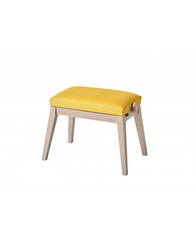 K&M 13947 Piano bench bench gray color, seat yellow velvet