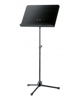 K&M 118/1 Orchestra music stand black stand, black wooden desk