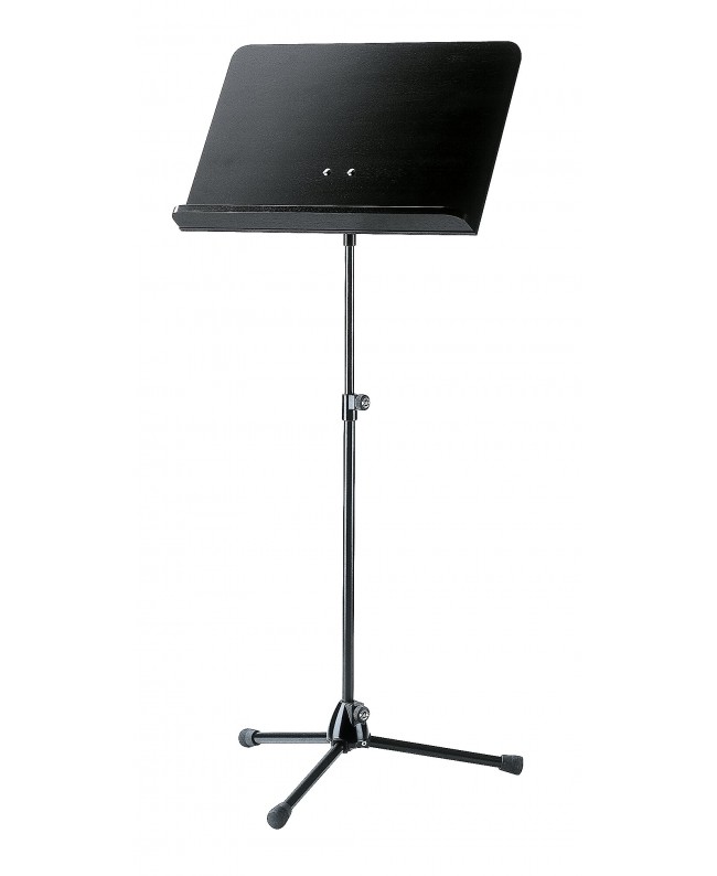 K&M 118/1 Orchestra music stand black stand, black wooden desk