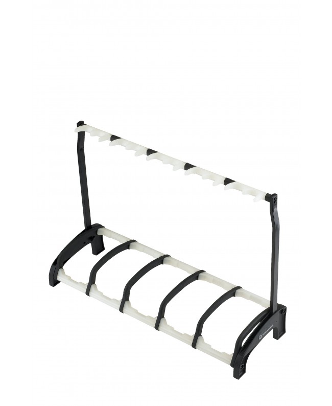 K&M 17515 Five guitar stand Guardian 5 black with translucent support elements