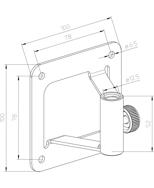 K&M 23856 Wall mount for microphone desk arms black
