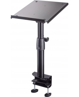 K&M 26778 Tiltable clamping desktop monitor stand black