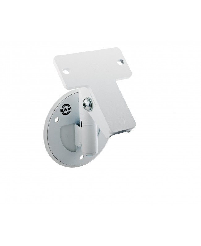 K&M 24161 Universal speaker wall mount structured white